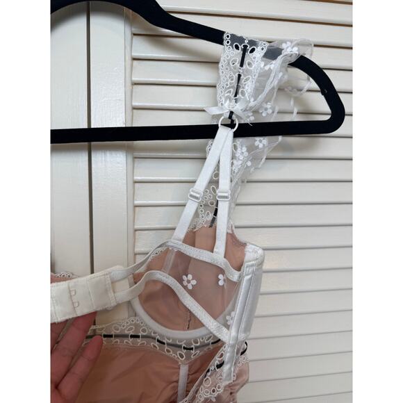 Love & Lemons X Victoria Secret Floral Festival Lace Bustier Daisy Mini Dress-XS - Picture 6 of 8